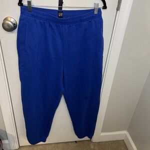 Gap Women's Royal Blue Sweatpants Joggers Size Large Elastic Waist